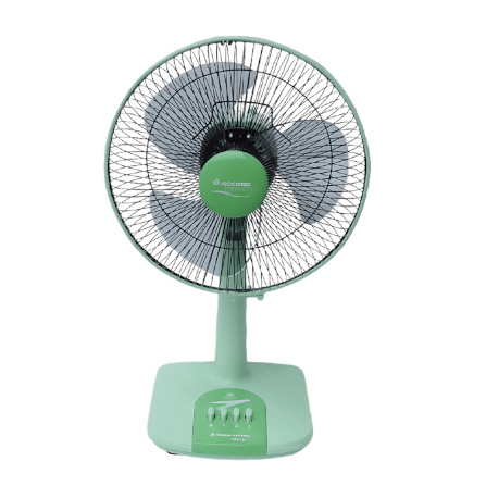 พัดลมตั้งโต๊ะ ACCORD PREVAIL 12 นิ้ว รุ่น AC-201 สีเขียว_1
