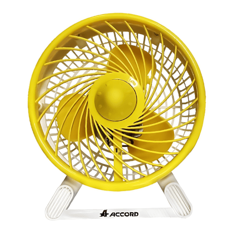 พัดลมตั้งโต๊ะ Accord Prevail รุ่น DT-78 TURBO สีเหลือง_1