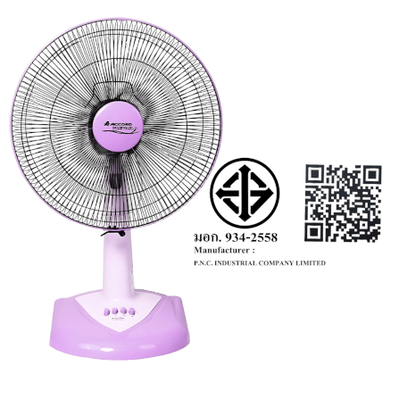  พัดลมตั้งโต๊ะ Accord Prevail 16 นิ้ว รุ่น AC-1661 สีม่วง_3