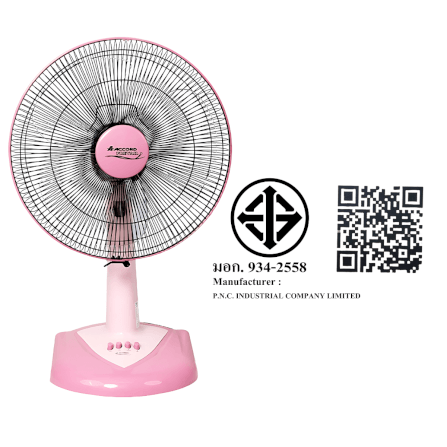  พัดลมตั้งโต๊ะ Accord Prevail 16 นิ้ว รุ่น AC-1661 สีชมพู_3