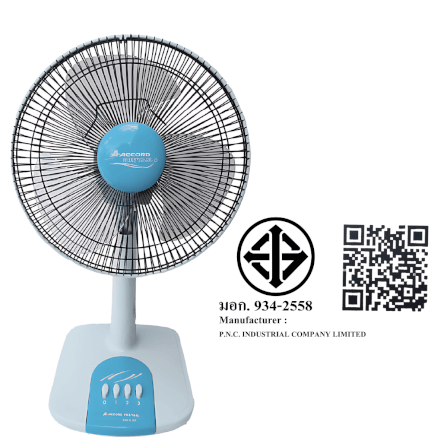 พัดลมตั้งโต๊ะ ACCORD PREVAIL 12 นิ้ว รุ่น AC-201 สีฟ้า_2