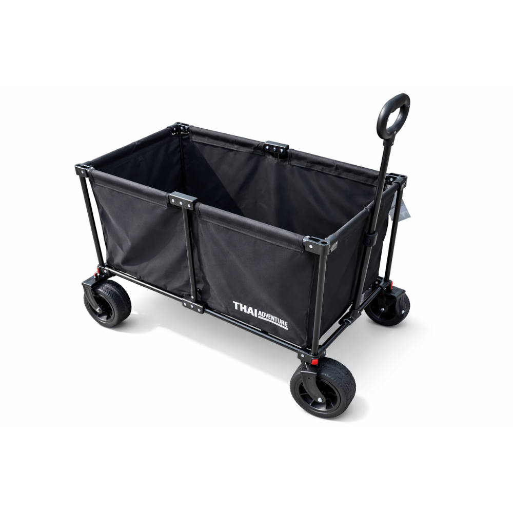 รถเข็นอเนกประสงค์ THAI ADVENTURE รุ่น WAGON XL สำหรับแคมป์ปิ้ง/กลางแจ้ง สีดำ