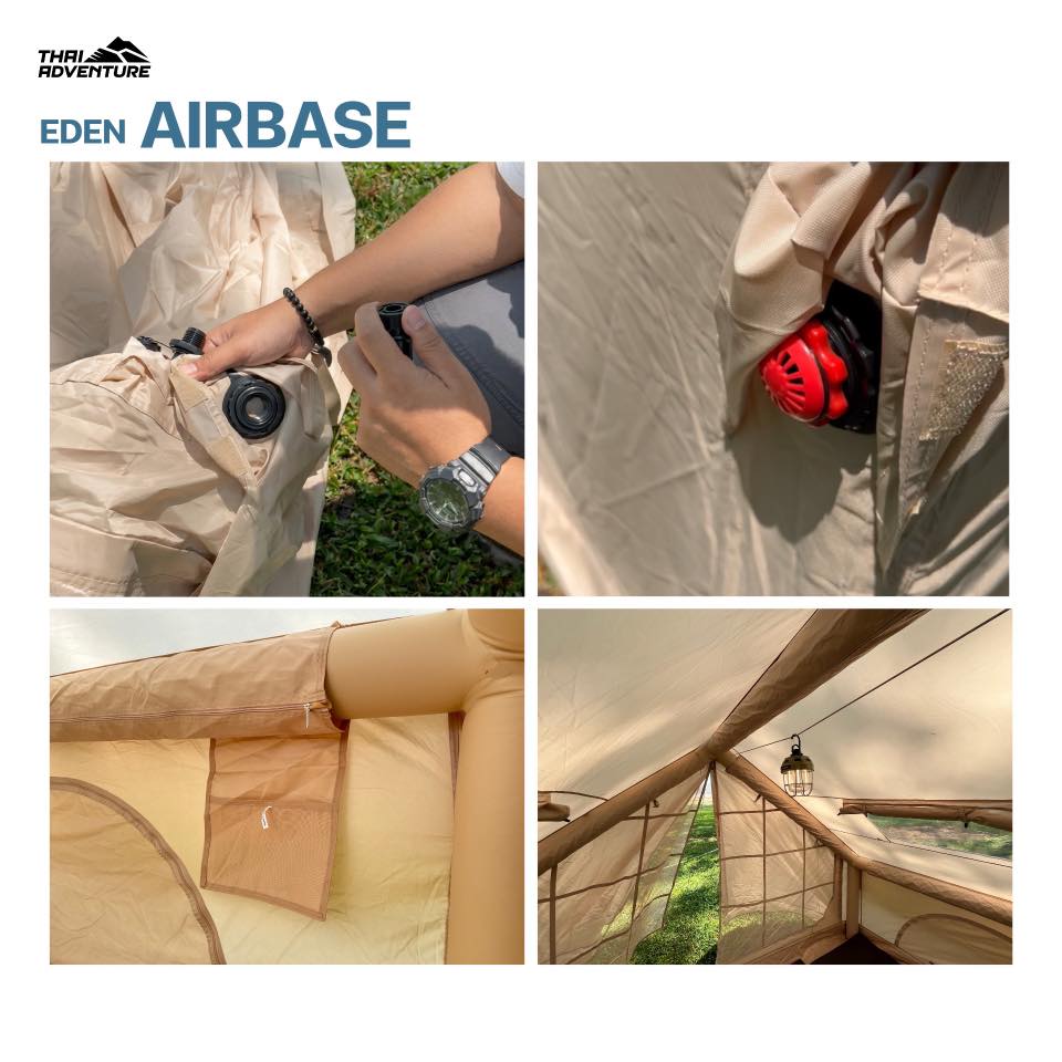 เต็นท์เป่าลม THAI ADVENTURE รุ่น EDEN AIR BASE รองรับ 5-10 คน