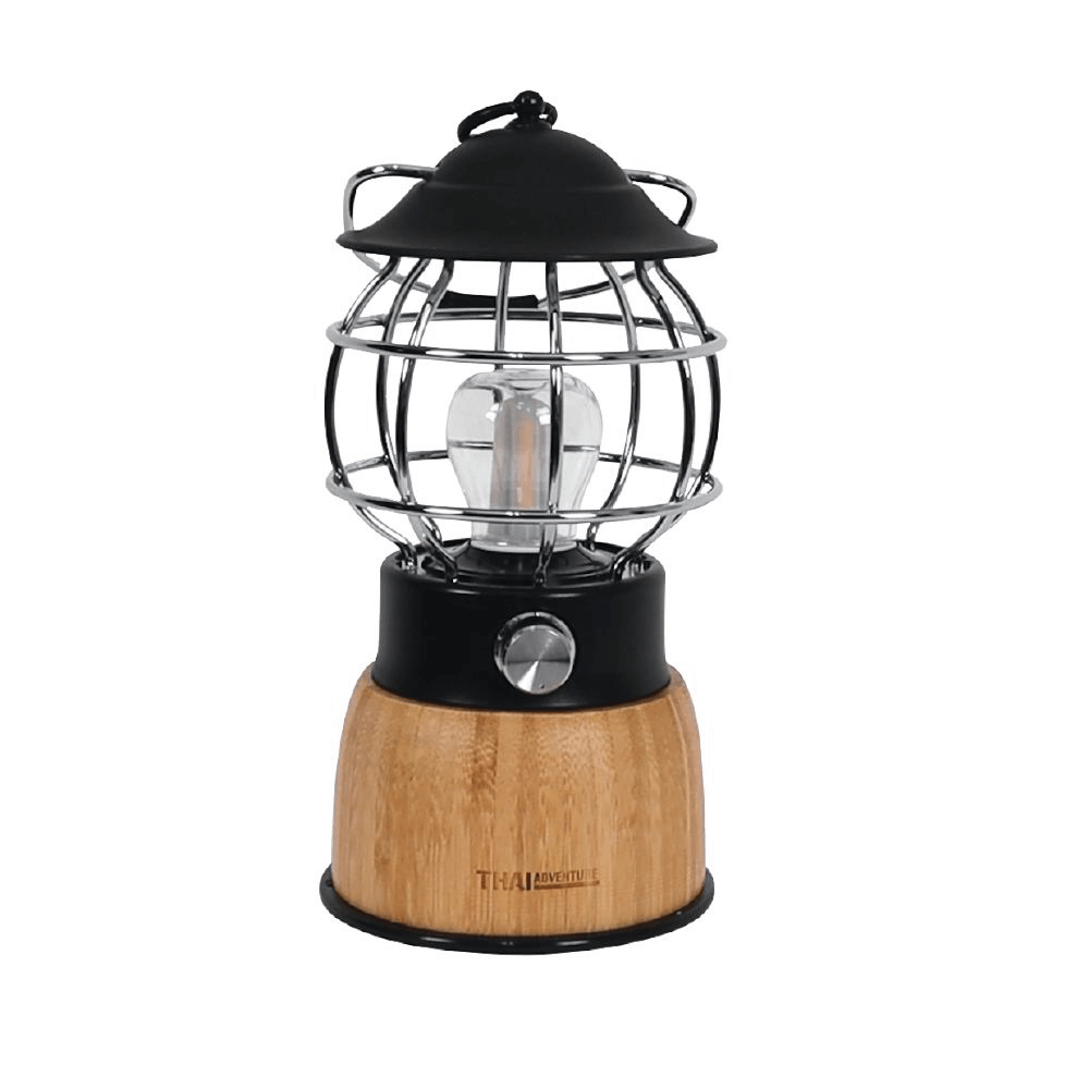 ตะเกียงไม้วิลเทจ Thai Adventure รุ่น Bamboo Lamp สีไม้