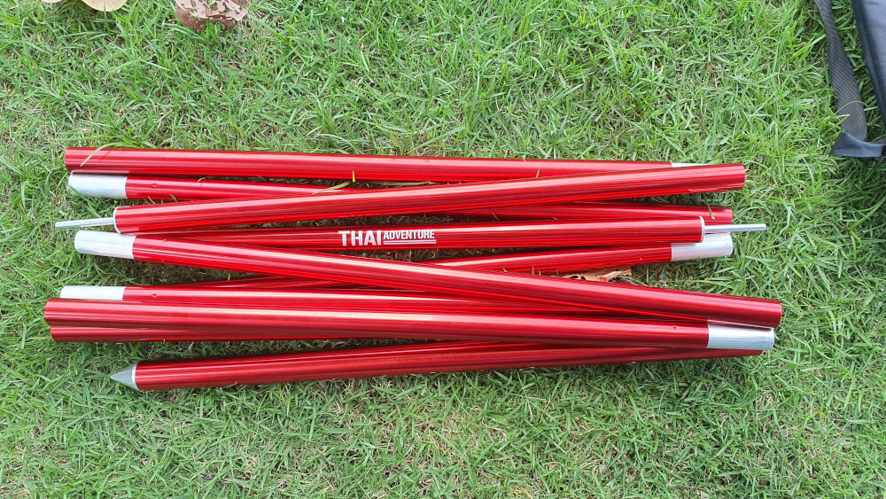 เสาชุดอลูมิเนียม Thai Adventure 220 Cm. สีแดง 