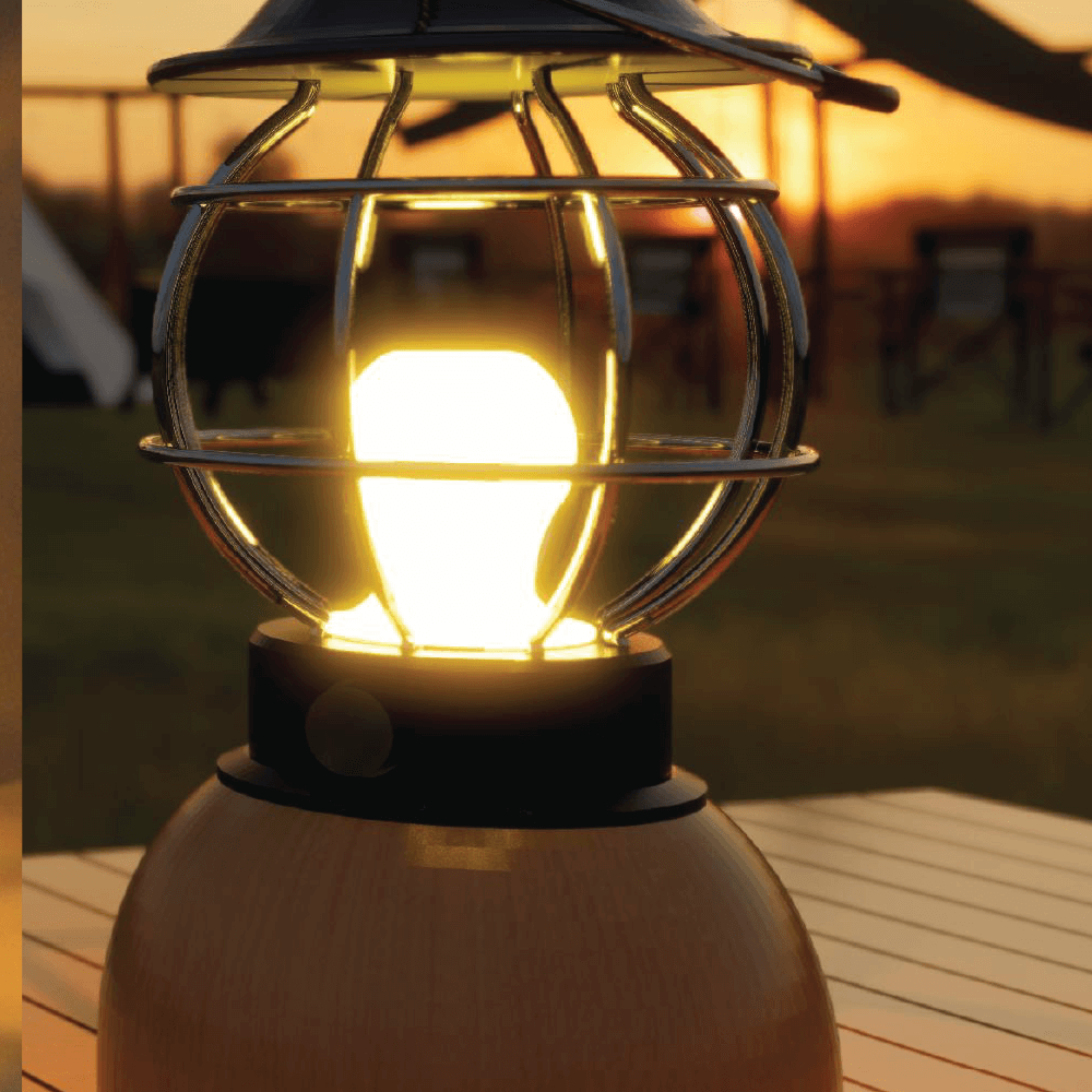 ตะเกียงไม้วิลเทจ Thai Adventure รุ่น Bamboo Lamp สีไม้