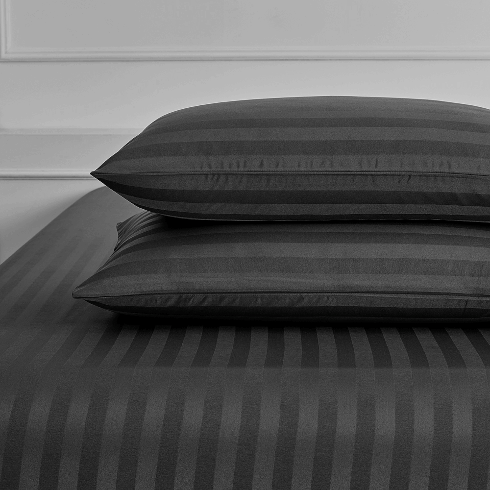 ชุดผ้าปูที่นอน 3.5 ฟุต 3 ชิ้น ibed ลายริ้ว Charcoal