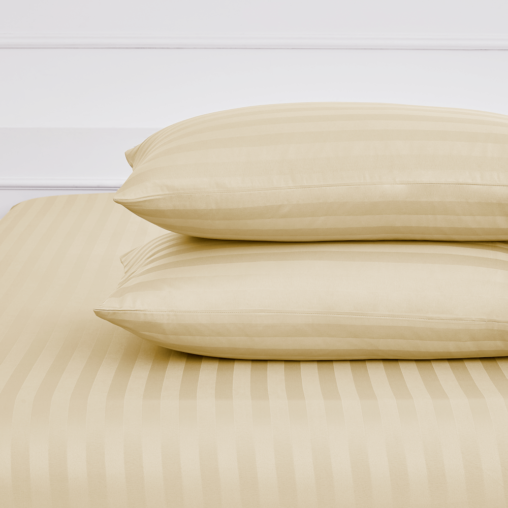 ชุดผ้าปูที่นอน 3.5 ฟุต 3 ชิ้น ibed ลายริ้ว Butter Cream