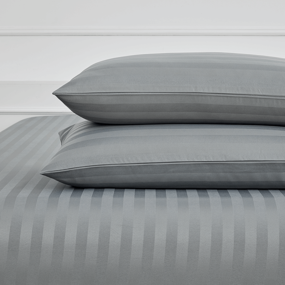 ชุดผ้าปูที่นอน 5 ฟุต 5 ชิ้น ibed ลายริ้ว Midnight Gray