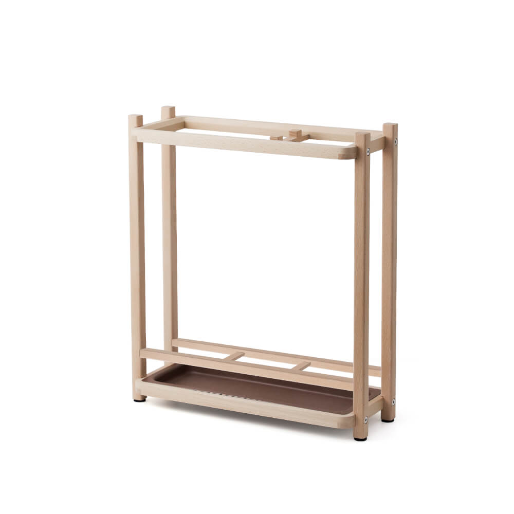  ที่จัดเก็บร่มวางร่มได้จำนวน 8 คันดีไซน์สวยไม้บีชจริง Pana Objects รุ่น Sam: Umbrella Stand สีไม้บีชธรรมชาติ ถาดรองน้ำสีน้ำตาลเข้ม size 18x43.7x52.4 ซม