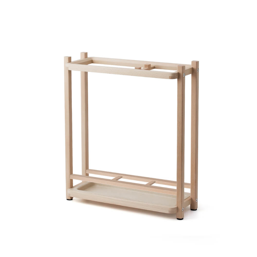  ที่จัดเก็บร่มวางร่มได้จำนวน 8 คันดีไซน์สวยไม้บีชจริง Pana Objects รุ่น Sam: Umbrella Stand สีไม้บีชธรรมชาติ ถาดรองน้ำสีน้ำตาลอ่อน size 18x43.7x52.4 ซม