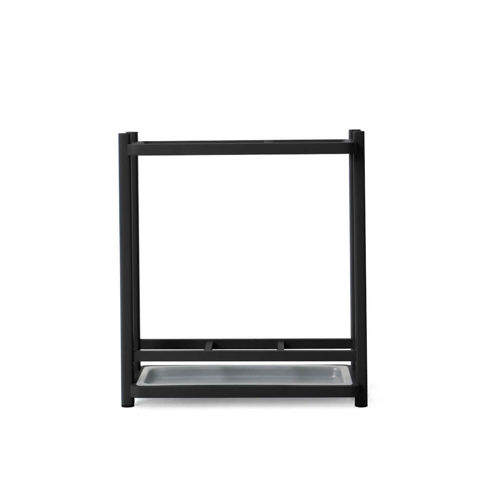  ที่จัดเก็บร่มวางร่มได้จำนวน 8 คันดีไซน์สวยไม้บีชจริง Pana Objects รุ่น Sam: Umbrella Stand ทำสีดำ ถาดรองน้ำสีเทา size 18x43.7x52.4 ซม