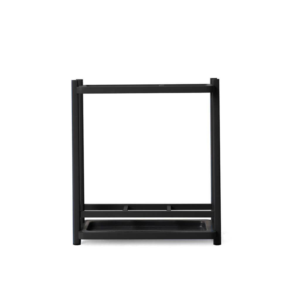  ที่จัดเก็บร่มวางร่มได้จำนวน 8 คันดีไซน์สวยไม้บีชจริง Pana Objects รุ่น Sam: Umbrella Stand ทำสีดำ ถาดรองน้ำสีเทาเข้ม size 18x43.7x52.4 ซม