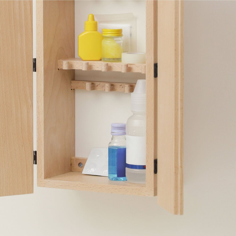 ตู้กุญแจติดผนังดีไซน์สวยไม้บีชจริง Pana Objects รุ่น Miti Plus: ฺNavy Blue Key Cabinets ทำสีน้ำเงินนาวี size 16x9x41 ซม
