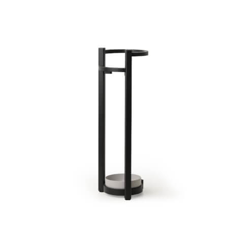ที่จัดเก็บร่มวางร่มได้จำนวน 5 คันดีไซน์สวยไม้บีชจริง Pana Objects รุ่น Steve: Umbrella Stand ทำสีดำ ถาดรองน้ำสีเทา size 15x18x52 ซม_0