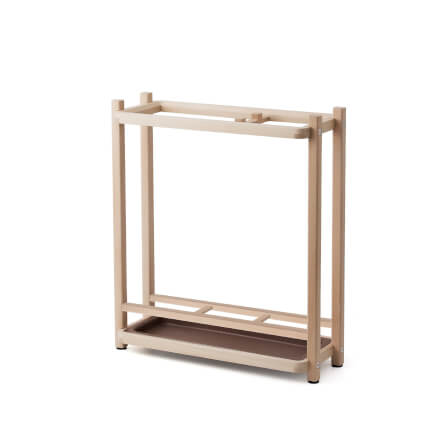  ที่จัดเก็บร่มวางร่มได้จำนวน 8 คันดีไซน์สวยไม้บีชจริง Pana Objects รุ่น Sam: Umbrella Stand สีไม้บีชธรรมชาติ ถาดรองน้ำสีน้ำตาลเข้ม size 18x43.7x52.4 ซม_0