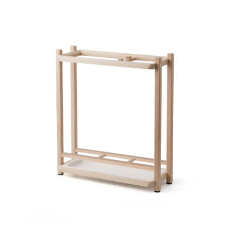  ที่จัดเก็บร่มวางร่มได้จำนวน 8 คันดีไซน์สวยไม้บีชจริง Pana Objects รุ่น Sam: Umbrella Stand สีไม้บีชธรรมชาติ ถาดรองน้ำสีขาว size 18x43.7x52.4 ซม_0