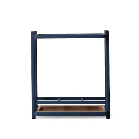  ที่จัดเก็บร่มวางร่มได้จำนวน 8 คันดีไซน์สวยไม้บีชจริง Pana Objects รุ่น Sam: Umbrella Stand ทำสีน้ำเงินนาวี ถาดรองน้ำสีน้ำตาลเข้ม size 18x43.7x52.4 ซม_0