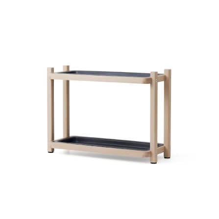 ชั้นเอนกประสงค์ถาดไม้ 2 ชั้นดีไซน์สวยไม้บีชจริง Pana Objects รุ่น Simon: Organizer tray ไม้บีชถาดรองสีเทาเข้ม size 45.2x18x32.4 ซม_0