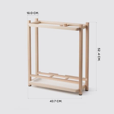  ที่จัดเก็บร่มวางร่มได้จำนวน 8 คันดีไซน์สวยไม้บีชจริง Pana Objects รุ่น Sam: Umbrella Stand สีไม้บีชธรรมชาติ ถาดรองน้ำสีขาว size 18x43.7x52.4 ซม_6