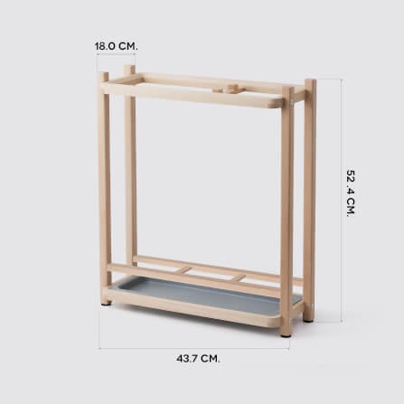  ที่จัดเก็บร่มวางร่มได้จำนวน 8 คันดีไซน์สวยไม้บีชจริง Pana Objects รุ่น Sam: Umbrella Stand สีไม้บีชธรรมชาติ ถาดรองน้ำสีน้ำตาลอ่อน size 18x43.7x52.4 ซม_6