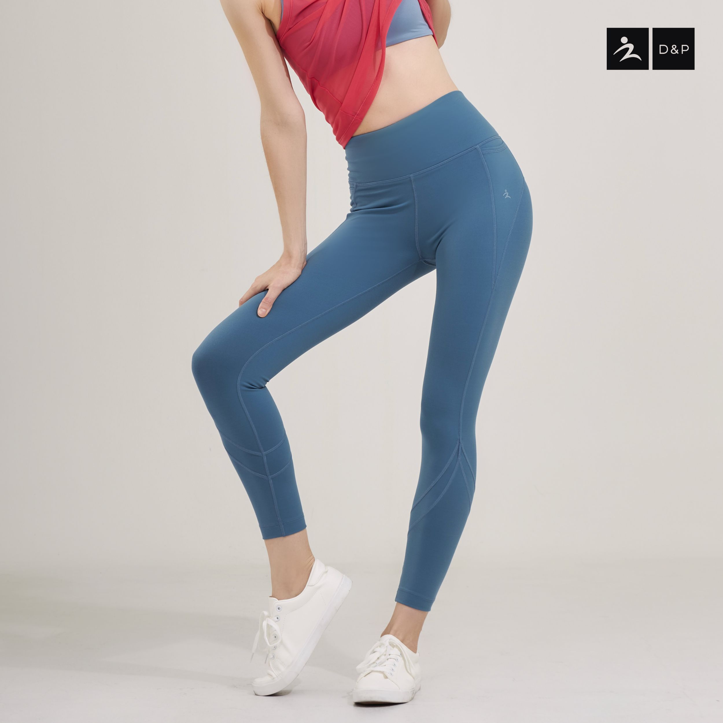 D&P SPORT LEGGINGS | ALLWAYS | D-2782 กางเกงเลกกิ้ง ดีไซน์กระเป๋าข้าง กระชับกล้ามเนื้อ ยกสะโพก_1