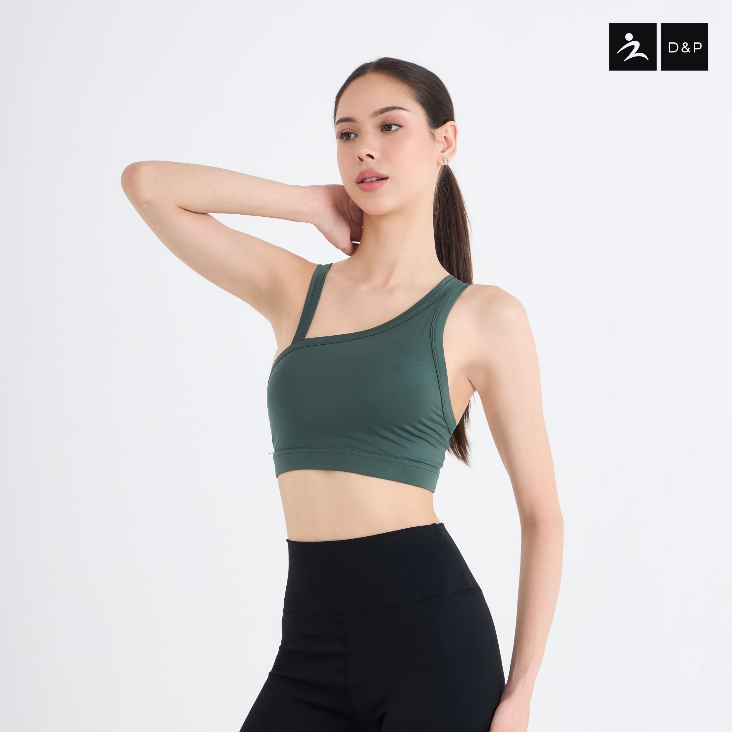 D&P SPORT SPORTS BRA | ALLWAYS | D-7694/1 สปอร์ตบรา บ่าเดี่ยว ไร้โครง กระชับ เก็บเนื้อส่วนเกินได้ดี_2