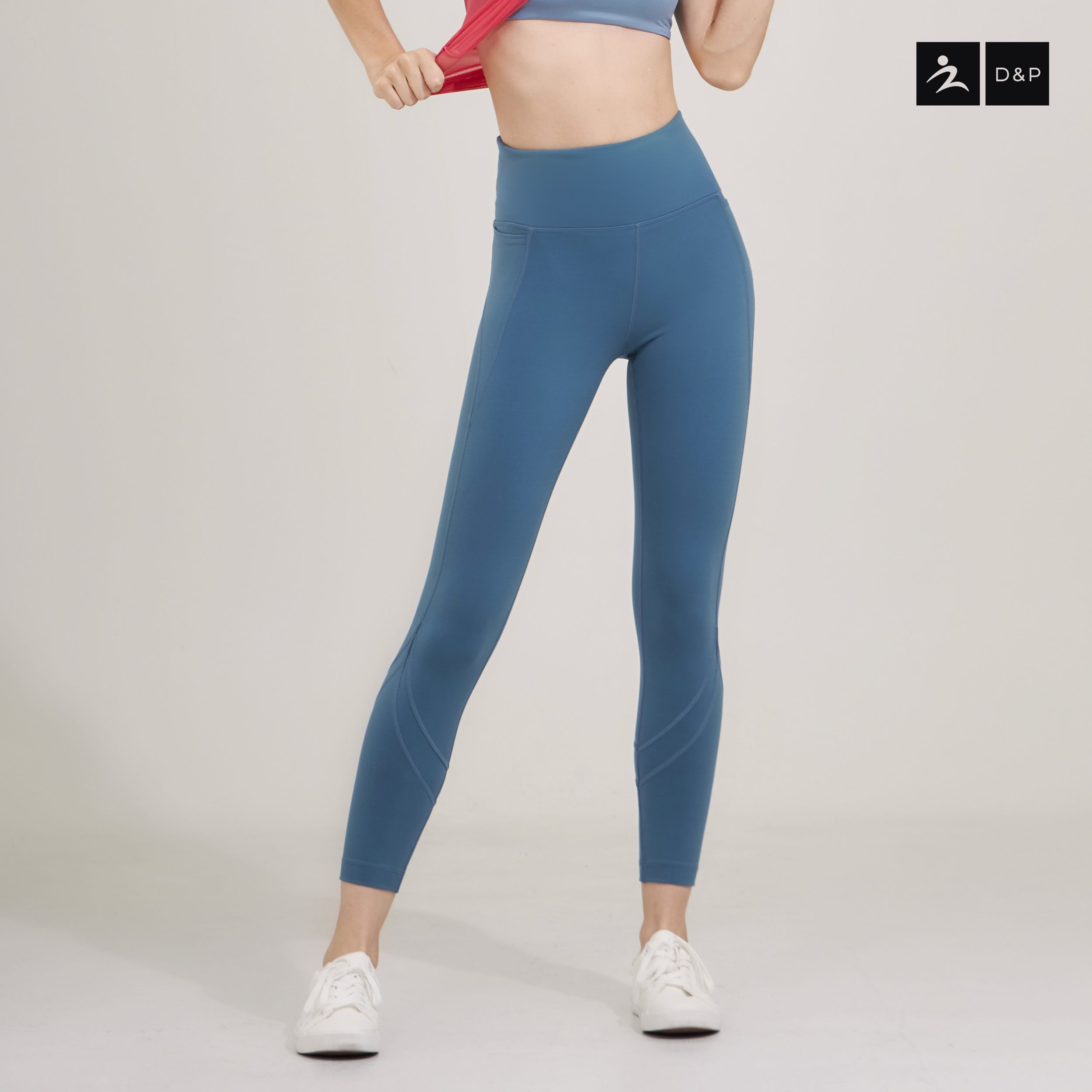 D&P SPORT LEGGINGS | ALLWAYS | D-2782 กางเกงเลกกิ้ง ดีไซน์กระเป๋าข้าง กระชับกล้ามเนื้อ ยกสะโพก_2