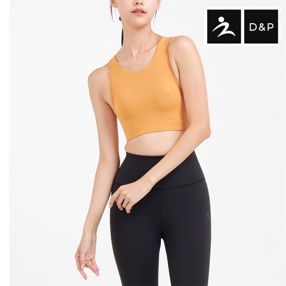 สปอร์ตบราหลังเว้า D&P Sport DP-7690 ไซส์ M สีเหลืองเข้ม