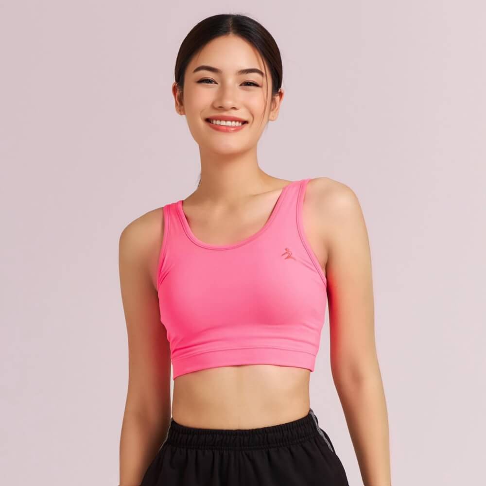 ครอปบราหลังเว้า D&P Sport DP-7576 ไซส์ L สีชมพู