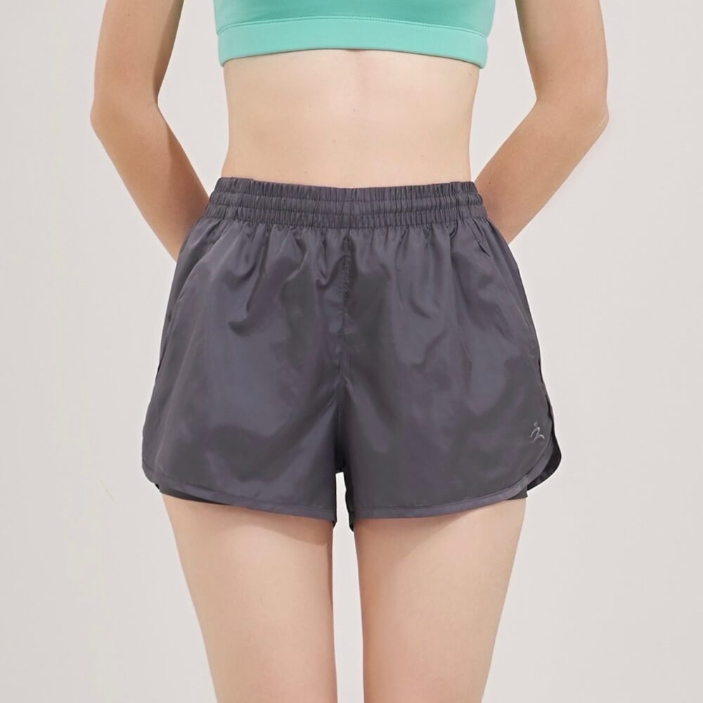 กางเกงขาสั้นมีซับใน D&P Sport DP-3267 ไซส์ XL สีเทาเข้ม