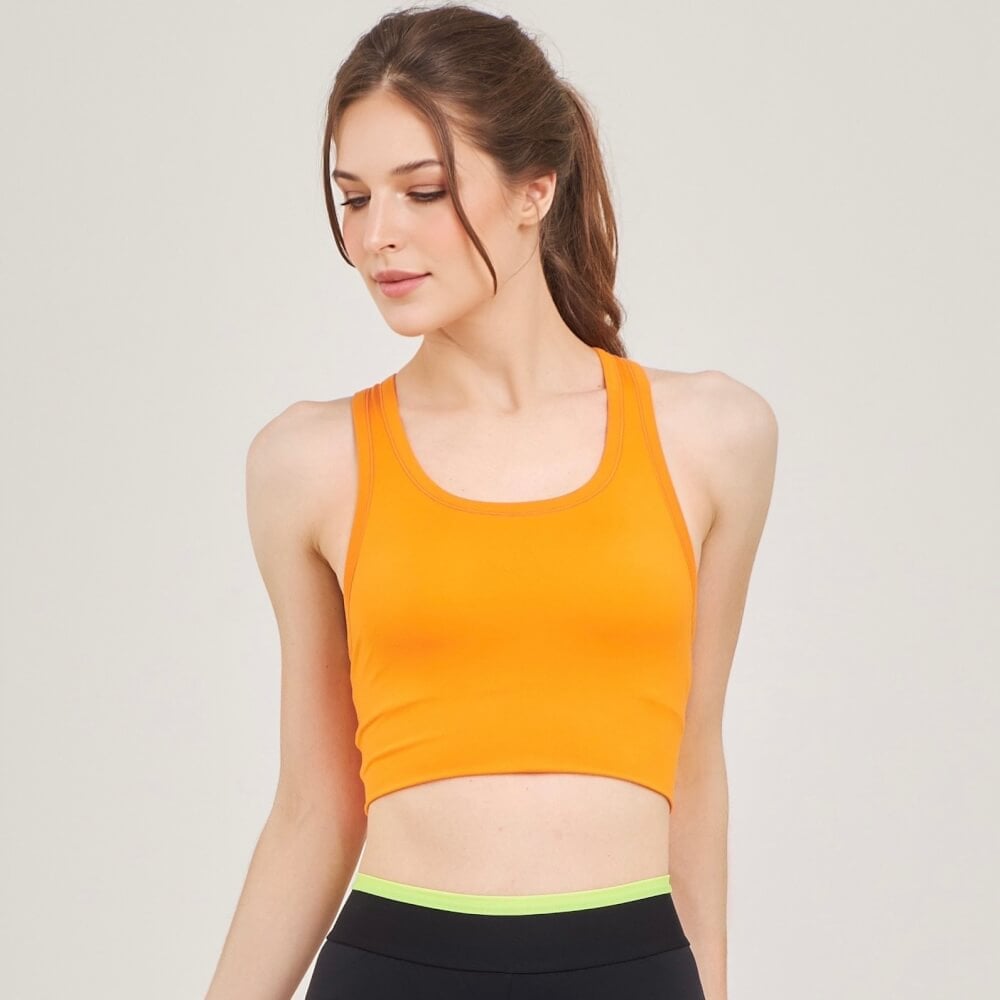 ครอปบราหลังเว้า D&P Sport DP-7715 ไซส์ XL สีส้ม