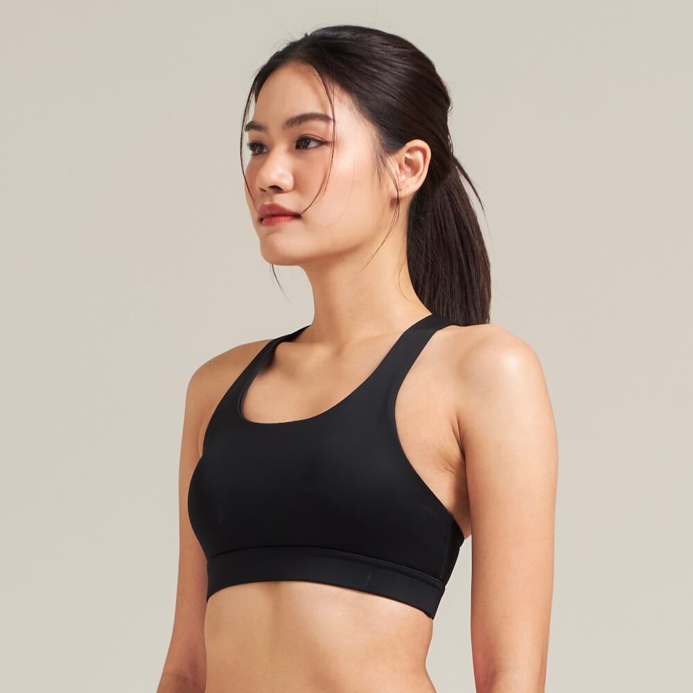 สปอร์ตบราหลังเว้า D&P Sport DP-7705 ไซส์ M สีดำ