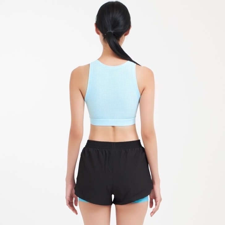 กางเกงขาสั้นมีซับใน D&P Sport DP-3255 ไซส์ L สีดำ/ฟ้า
