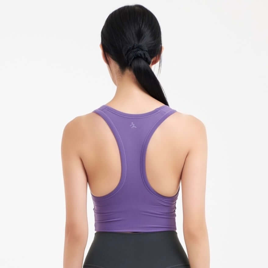 ครอปบราหลังเว้า D&P Sport DP-7691 ไซส์ S สีม่วงเข้ม