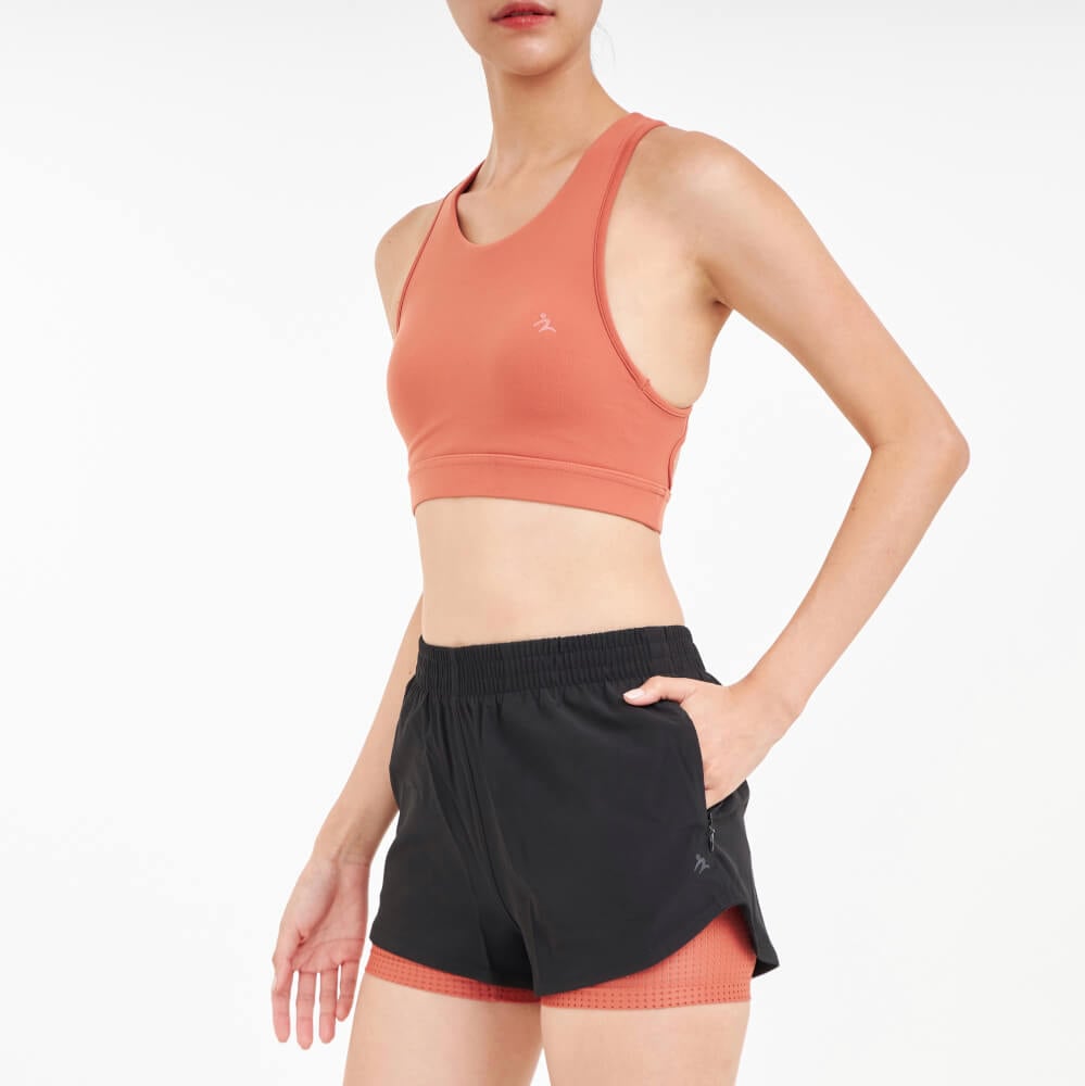 สปอร์ตบราหลังเว้า D&P Sport DP-7690 ไซส์ M สีน้ำตาล