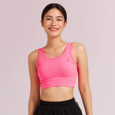 ครอปบราหลังเว้า D&P Sport DP-7576 ไซส์ L สีชมพู_1