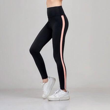  เลกกิ้งขายาวเอวสูง D&P Sport DP-2796 ไซส์ M สีดำ/ส้ม_1