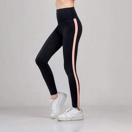  เลกกิ้งขายาวเอวสูง D&P Sport DP-2796 ไซส์ XL สีดำ/ส้ม_1