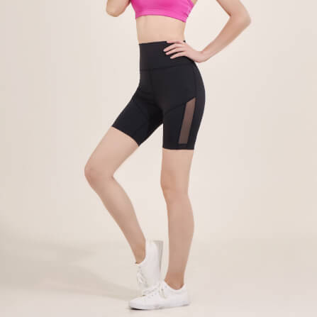 กางเกงขาสั้นเอวสูง D&P Sport DP-2785 ไซส์ L สีดำ_1