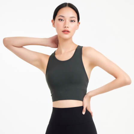 ครอปบราหลังเว้า D&P Sport DP-7691 ไซส์ L สีเทา_1