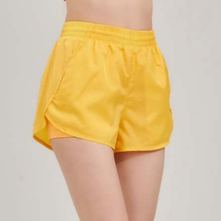 กางเกงขาสั้นมีซับใน D&P Sport DP-3267 ไซส์ S สีเหลือง_5