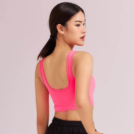 ครอปบราหลังเว้า D&P Sport DP-7576 ไซส์ L สีชมพู_4