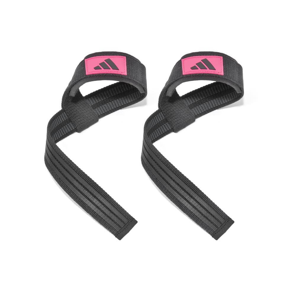 สายรัดข้อมือยกน้ำหนัก ADIDAS LIFTING STRAPS สีดำ/ชมพู 1 คู่_4
