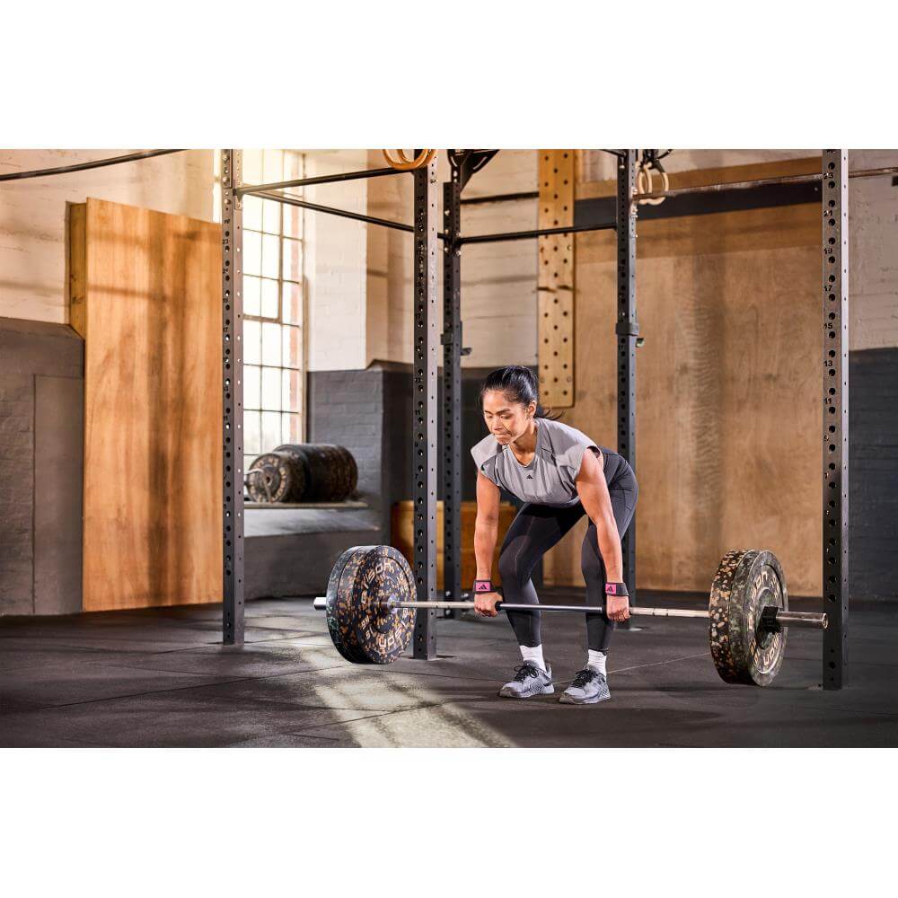 สายรัดข้อมือยกน้ำหนัก ADIDAS LIFTING STRAPS สีดำ/ชมพู 1 คู่_5