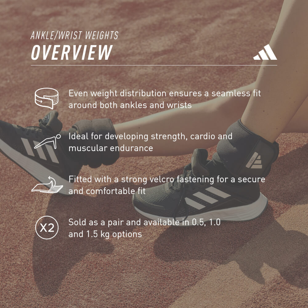 สายรัดข้อเท้า/ข้อมือถ่วงน้ำหนัก ADIDAS ADWT-12321-NL 1 กก. (คู่)