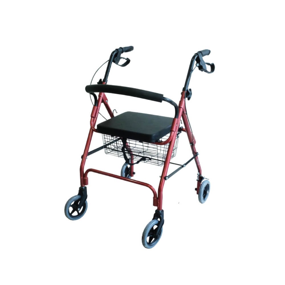 รถเข็นช่วยเดินRollator MEDHUB TCB045 สีแดง