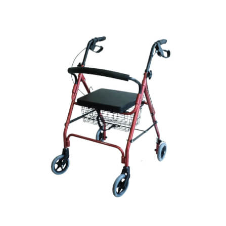 รถเข็นช่วยเดินRollator MEDHUB TCB045 สีแดง_0