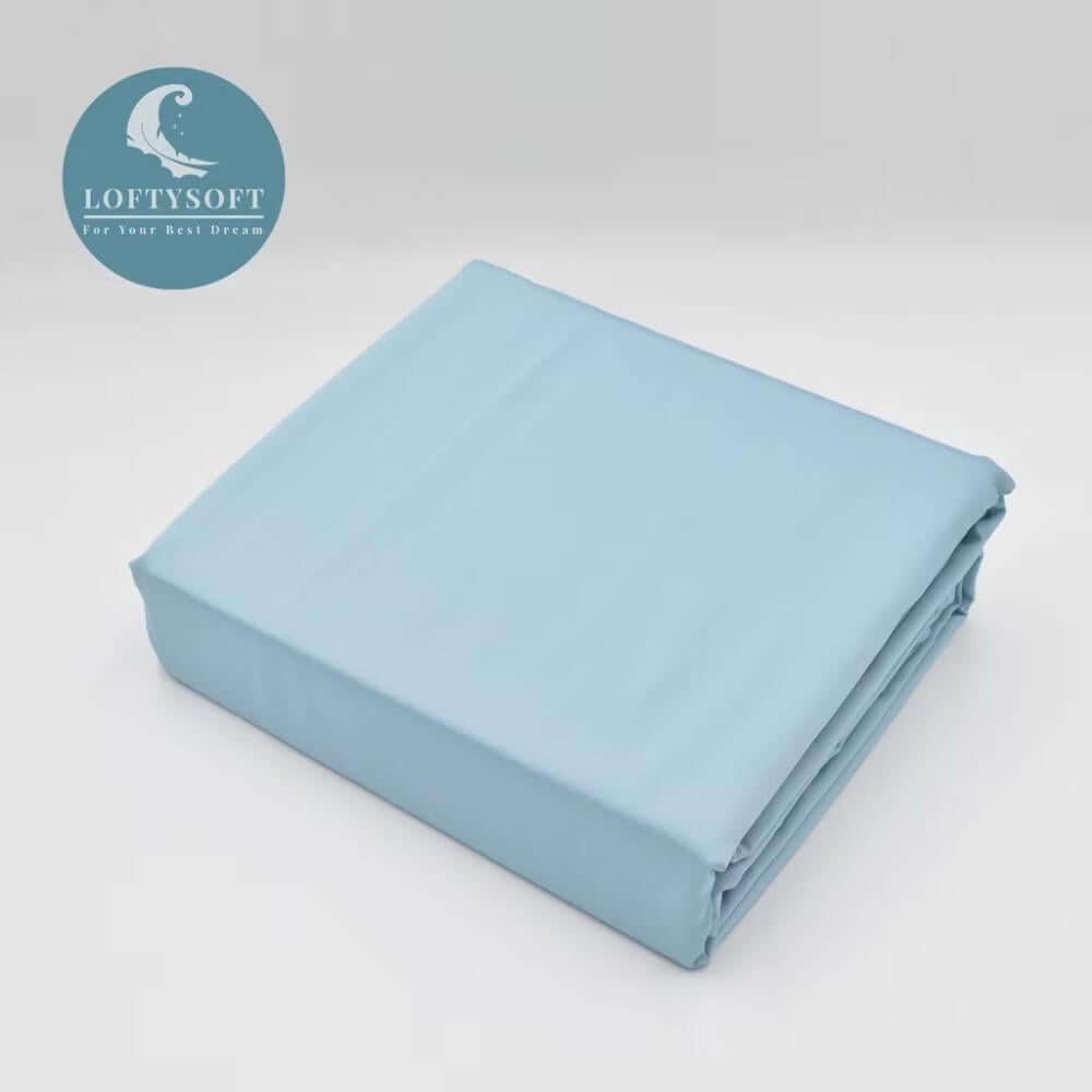 ชุดผ้าปูที่นอน 5 ฟุต 5 ชิ้น LOFTYSOFT Elegance Collection - Arctic Blue SET D