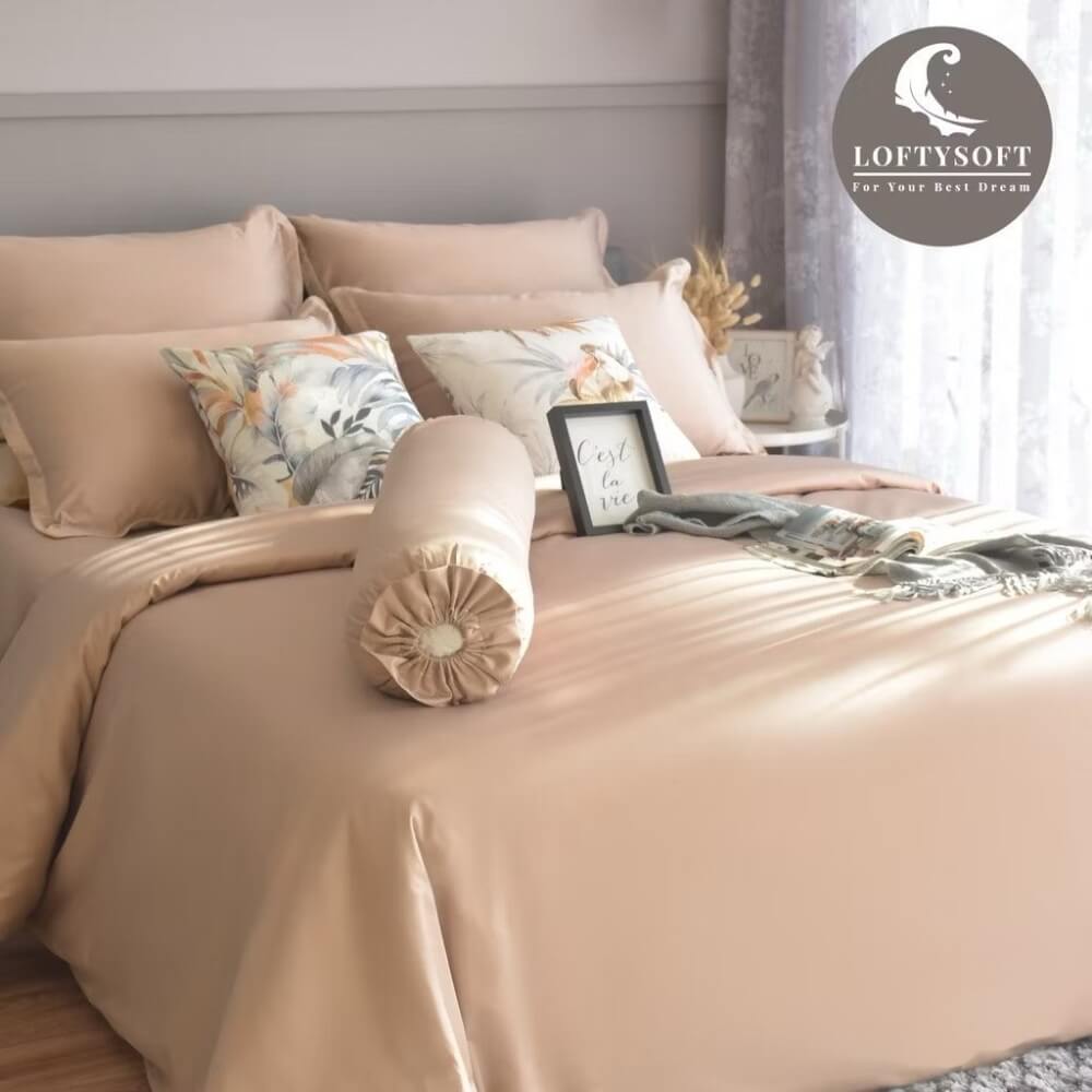 ชุดผ้าปูที่นอน 3.5 ฟุต 3 ชิ้น LOFTYSOFT Elegance Collection - Champagne Gold SET B